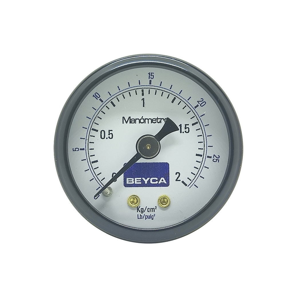 MANÓMETRO BEYCA 40MM ESTANDAR 0-2KG. ROSCA POST. 1/8 BSPT