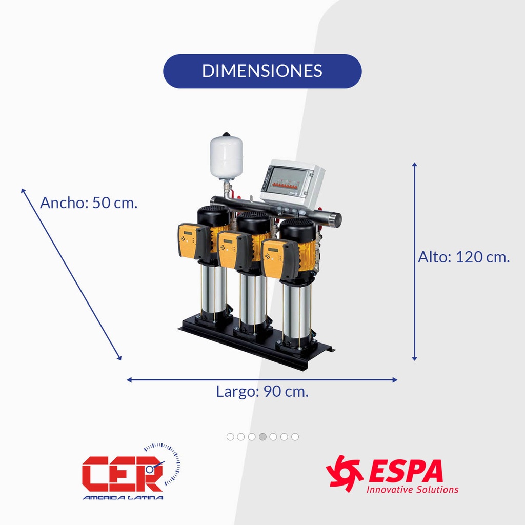 EQUIPO DE PRESIÓN VARIABLE ESPA MODELO CKE3 MULTI 35 10 | Presostato