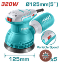 Lijadora Roto Orbital 320W INDUSTRIAL TOTAL TF2131256-4