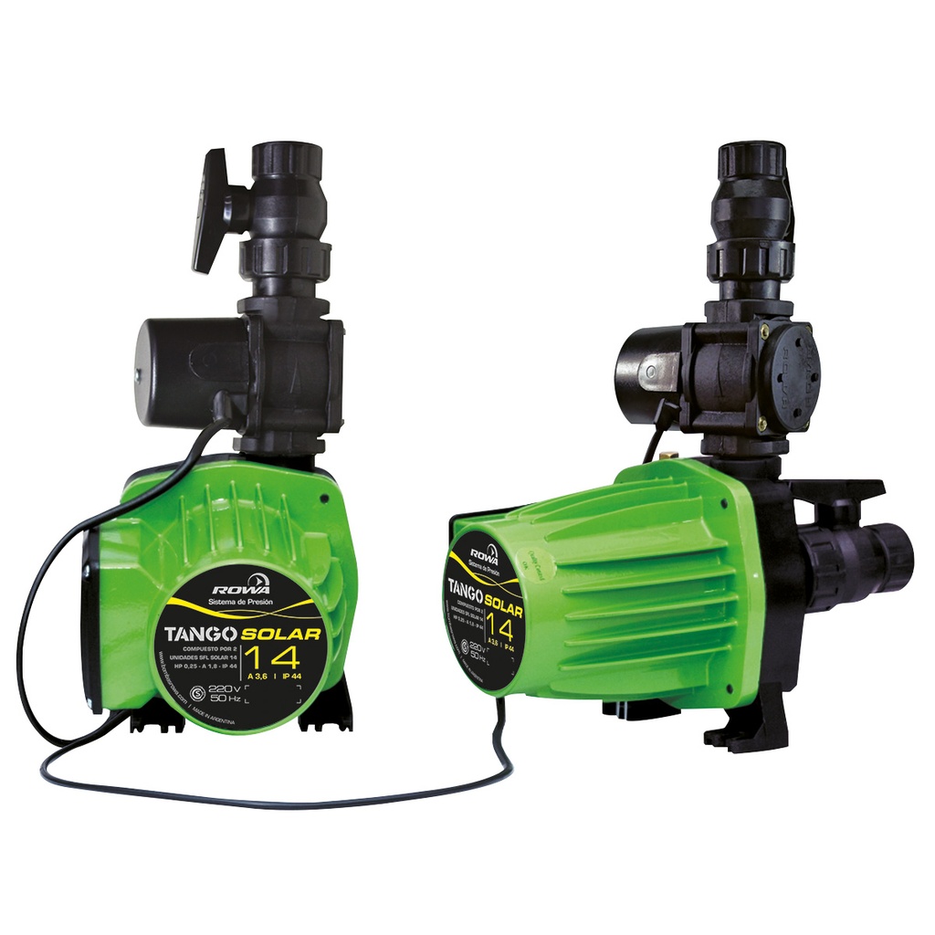 BOMBA PRESURIZADORA ROWA MODELO TANGO SOLAR 14 HASTA 4 CONSUMOS - TANQUE ELEVADO