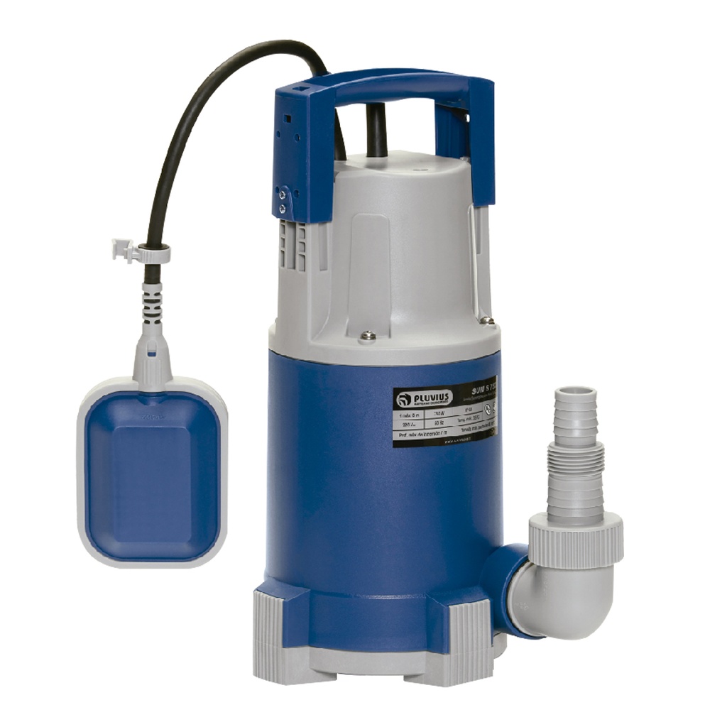 BOMBA SUMERGIBLE DE DRENAJE PLUVIUS MODELO SUM L 400W - 0,5 HP - PARA AGUAS LIMPIAS - 220V