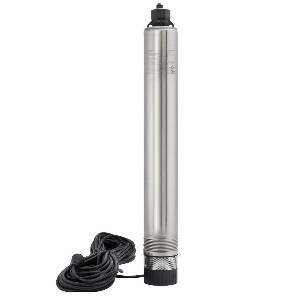 BOMBA SUMERGIBLE DE POZO/TANQUE MOTORARG 4 PULGADAS MODELO 4PACK 150 T DE ARRANQUE DIRECTO - 1,5 HP - 65 MTS - 380V