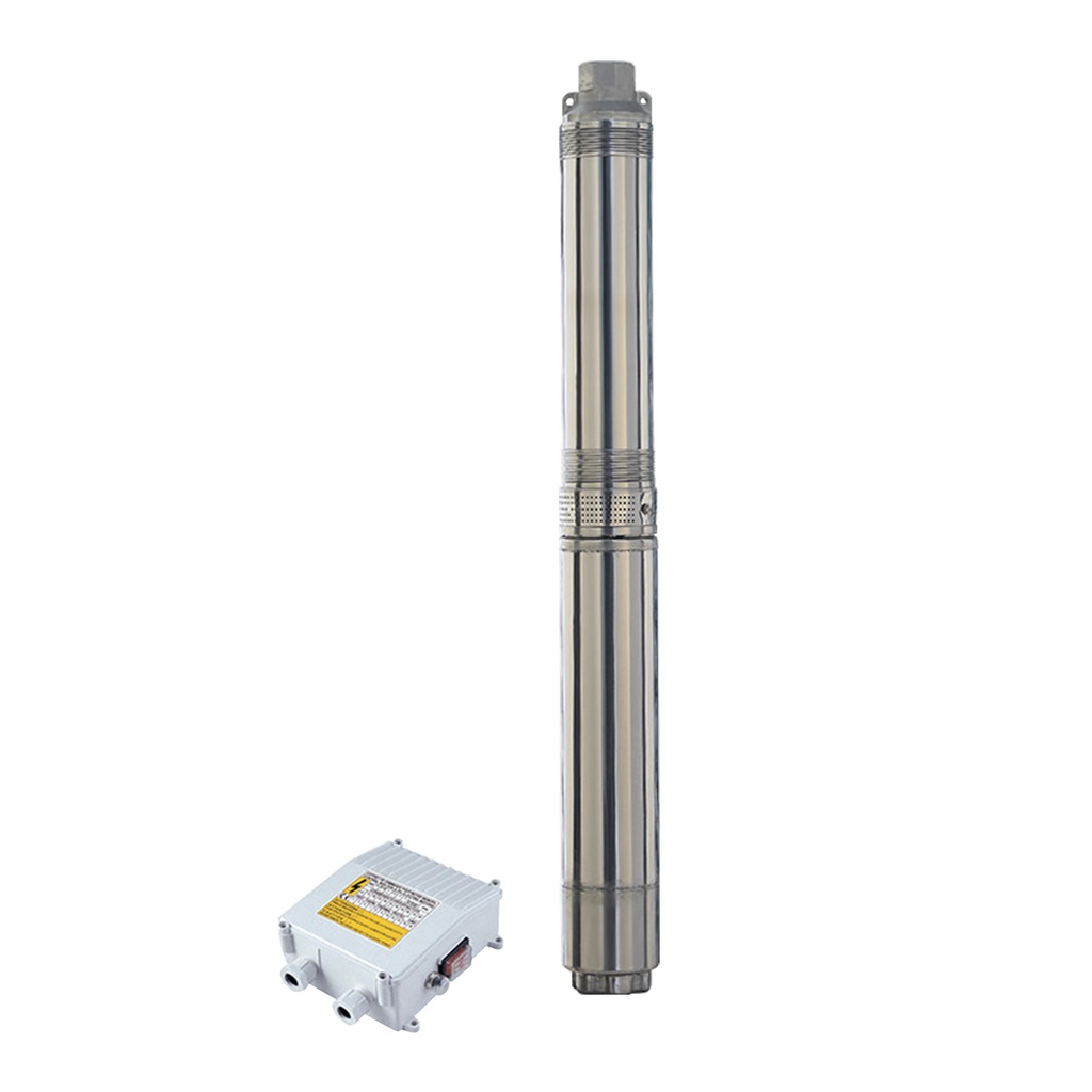 BOMBA SUMERGIBLE DE POZO LEO 4 PULGADAS MODELO 4XRM6/8-0.75 CON TABLERO - 1 HP - 59 MTS - 220V