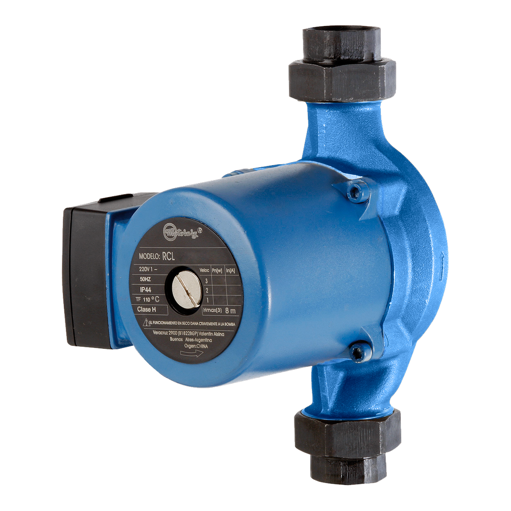 BOMBA RECIRCULADORA MOTORARG MODELO RCL-S 25-6S 180 (5/1 SANITARIA)