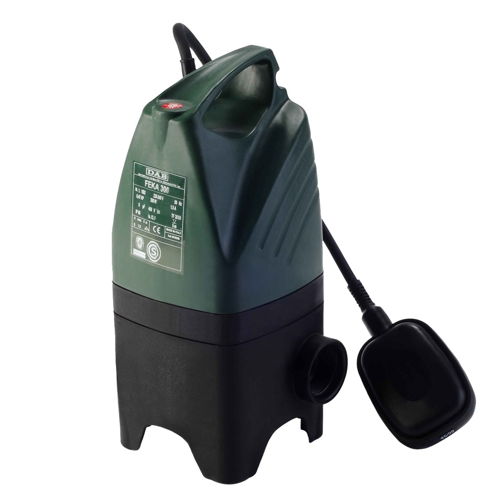 BOMBA SUMERGIBLE DE DRENAJE DAB MODELO FEKA 300M-A - 0,4 HP - PARA AGUAS SUCIAS - 220V
