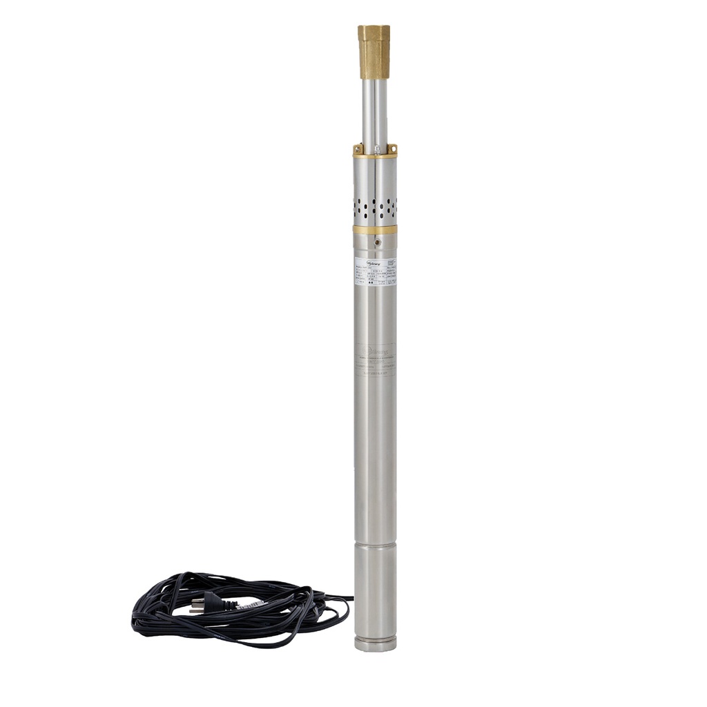 BOMBA SUMERGIBLE DE POZO VASSER 2 PULGADAS MODELO BT2-50 DE ARRANQUE DIRECTO - 0,5 HP - 45 MTS - 220V