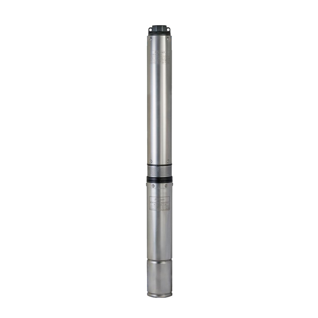 BOMBA SUMERGIBLE DE POZO VASSER 4 PULGADAS MODELO BS4-150-2A DE ARRANQUE DIRECTO - 1,5 HP - 90 MTS - 220V
