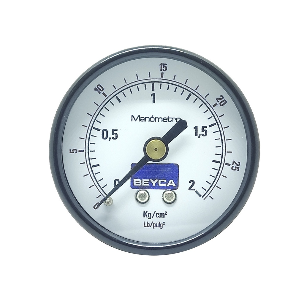 MANÓMETRO BEYCA 50MM ESTANDAR 0-2KG ROSCA POST. 1/8 BSPT