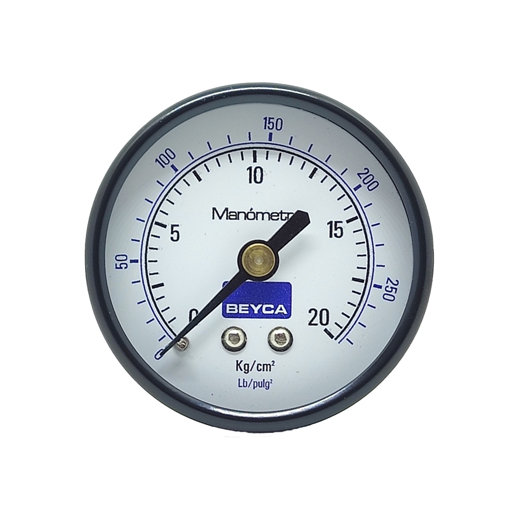 MANÓMETRO BEYCA 50MM ESTANDAR 0-20KG ROSCA POST. 1/8 BSPT