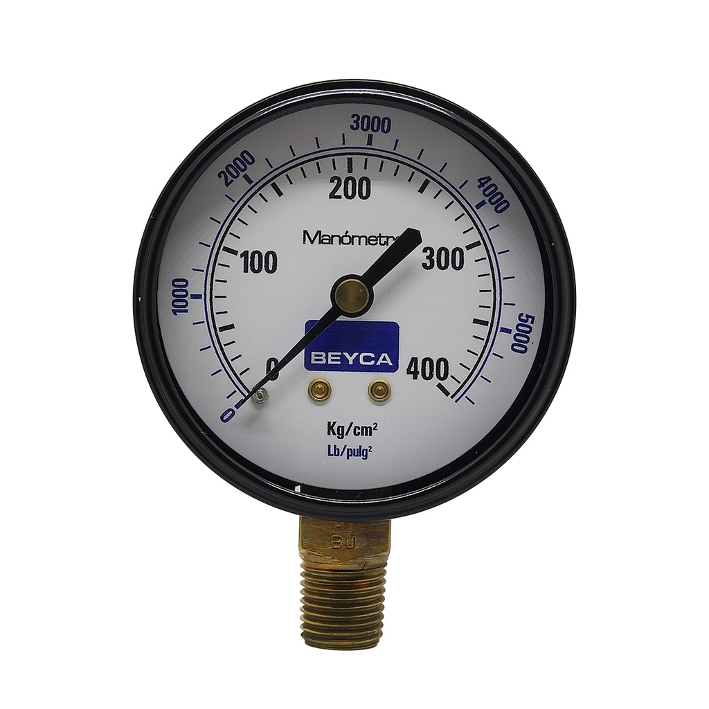 MANÓMETRO BEYCA 63MM ESTANDAR 0-400KG ROSCA INF. 1/4 BSPT