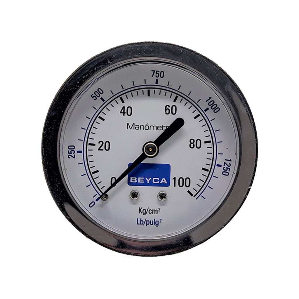 MANÓMETRO BEYCA 63MM INOX-BRONCE 0-100KG. ROSCA POST. 1/4 NPT