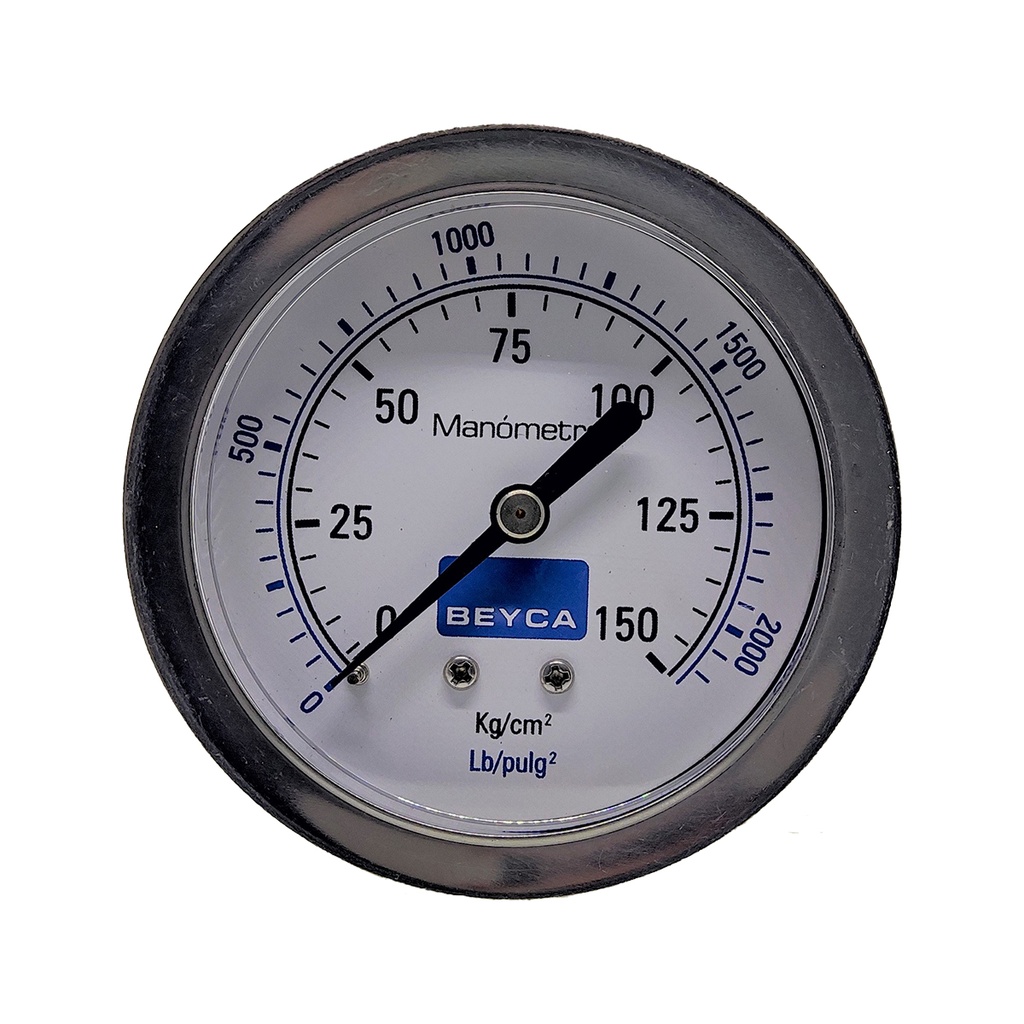 MANÓMETRO BEYCA 63MM INOX-BRONCE 0-150KG. ROSCA POST. 1/4 NPT