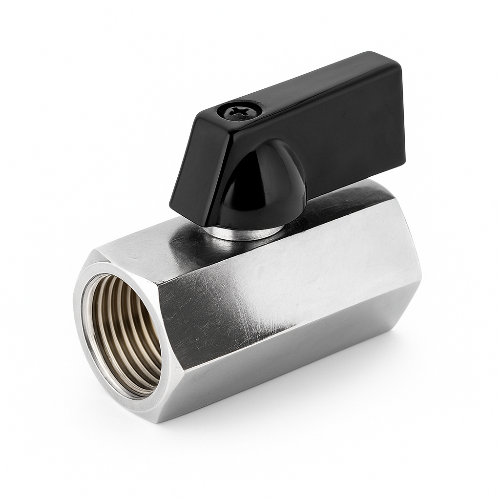 LLAVE ESFERICA BEYCA MINI H/H 1/4 BSPT MODELO VEM-02