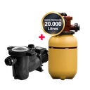 COMBO VULCANO FILTRO VC-10 + BOMBA BAP 033 - PISCINAS HASTA 20.000 LTS