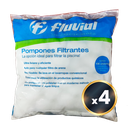 POMPONES FILTRANTES FLUVIAL - 4 UNIDADES - PARA FILTRO FS-50