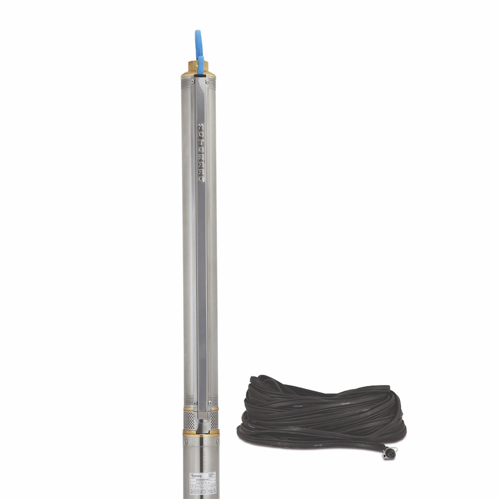 BOMBA SUMERGIBLE DE POZO MOTORARG 3 PULGADAS MODELO MICRA 305X/0.75-2A DE ARRANQUE DIRECTO - 0,75 HP - 40 MTS - 220V
