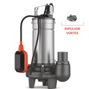 BOMBA SUMERGIBLE DE DRENAJE CLOACAL LEO MODELO LSWM100XA - 1 HP - VORTEX - 220V