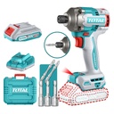 Atornillador de Impacto 20V BL 1/4 285Nm INDUSTRIAL TOTAL TIRLI2028-4 (MALETIN, CARGADOR, Y 2 BATERIAS 2Ah)