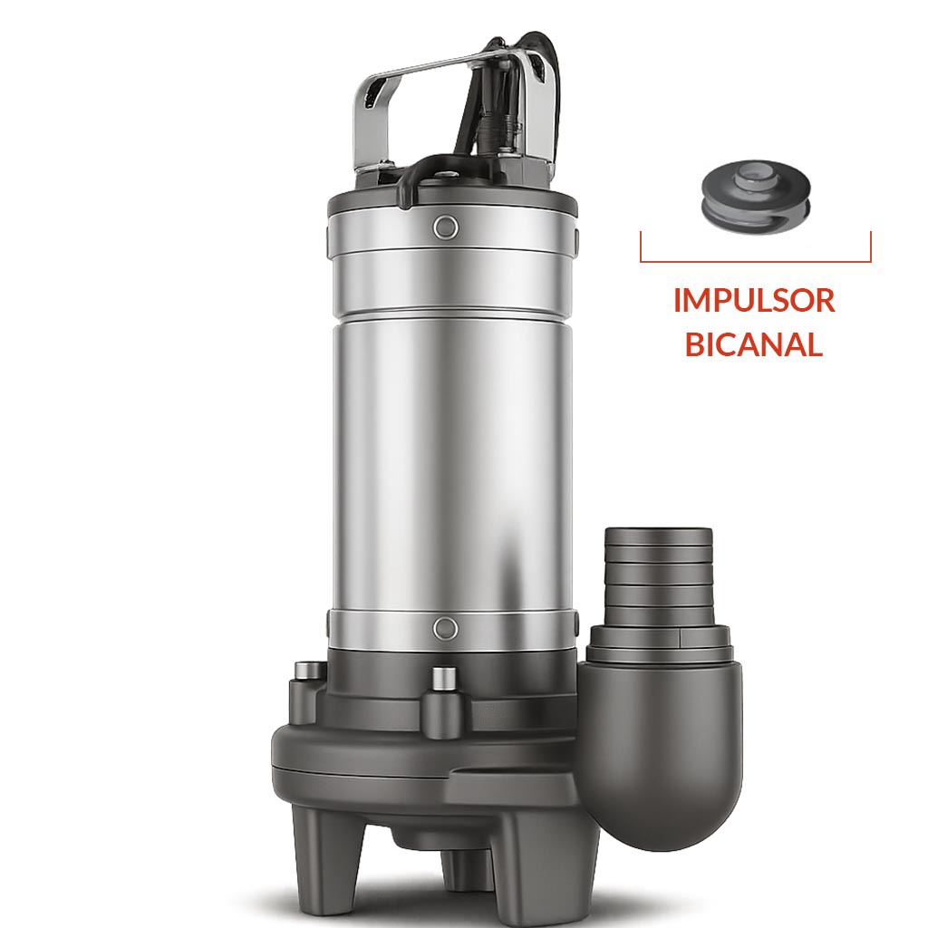 BOMBA SUMERGIBLE DE DRENAJE CLOACAL LEO MODELO LSW200 - 2 HP - 380V