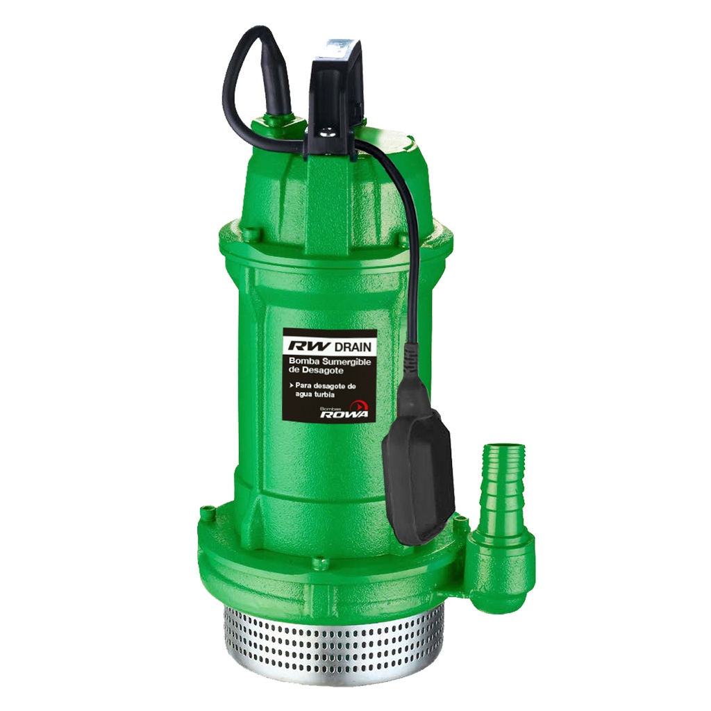 [0023-0105] BOMBA SUMERGIBLE DE DRENAJE ROWA MODELO DRAIN T18/6-F - 0,5 HP - PARA AGUAS LIMPIAS - 220V