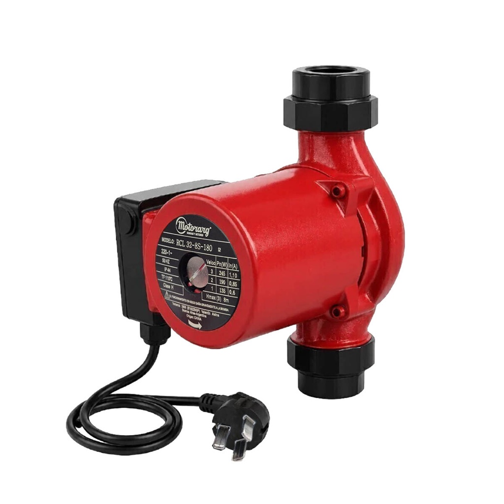 [A.RE.2.3288.M] BOMBA RECIRCULADORA MOTORARG MODELO RCL 32-8S 180 (7/1) - 11 A 18 RADIADORES - 220V