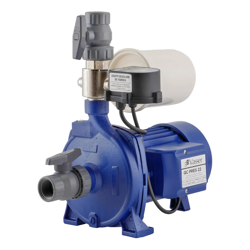 [H.VA.1.FR07.M] BOMBA PRESURIZADORA VASSER MODELO QC PRES 22 HASTA 4 CONSUMOS - TANQUE ELEVADO Y CISTERNA