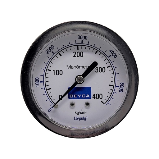 [MM2-45/400] MANÓMETRO BEYCA 63MM INOX-BRONCE 0-400KG. ROSCA POST. 1/4 NPT