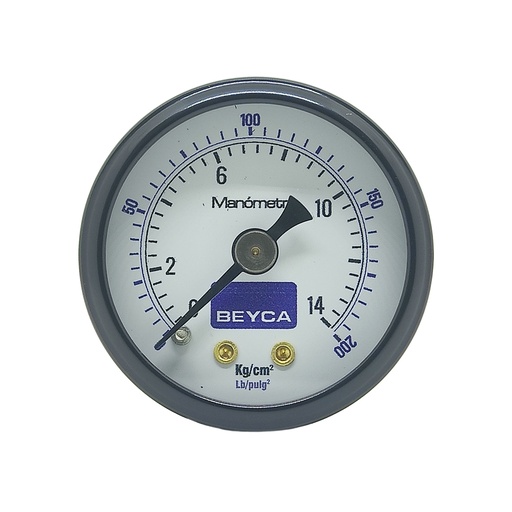 [MM40-35/14] MANÓMETRO BEYCA 40MM ESTANDAR 0-14KG. ROSCA POST. 1/8 BSPT