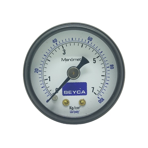 [MM40-35/7] MANÓMETRO BEYCA 40MM ESTANDAR 0-7KG. ROSCA POST. 1/8 BSPT