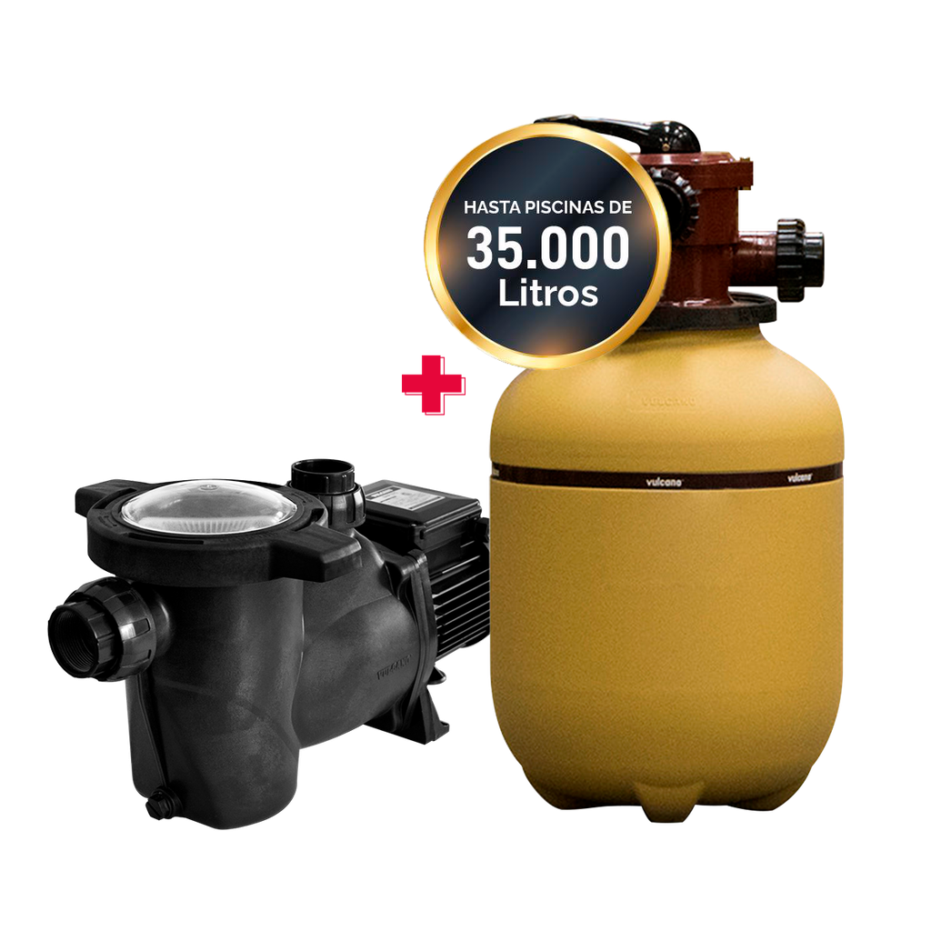 [BAP033CONVC20] COMBO VULCANO FILTRO VC-20 + BOMBA BAP 033 - PISCINAS HASTA 35.0000 LTS