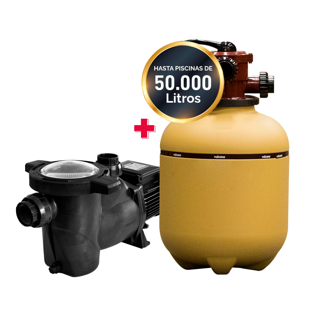 [BAP050CONVC30] COMBO VULCANO FILTRO VC-30 + BOMBA BAP 050 - PISCINAS HASTA 50.000 LTS
