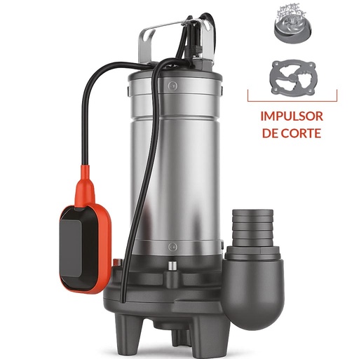 [LSWm150CA] BOMBA SUMERGIBLE DE DRENAJE CLOACAL LEO MODELO LSWm150CA - 1,5 HP - TRITURADORA - 220V