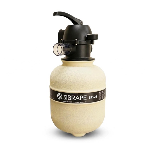 [MS-008-005-BR] FILTRO DE PISCINA SIBRAPE MODELO BR-20 - PISCINAS HASTA 20.000 LTS - CON MANÓMETRO